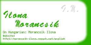 ilona morancsik business card